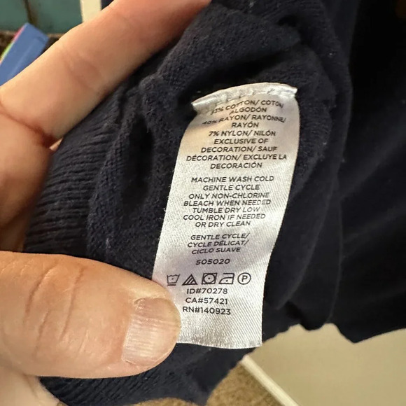 Loft Navy Blue Sweater Size X-Large‎ - Picture 4 of 6